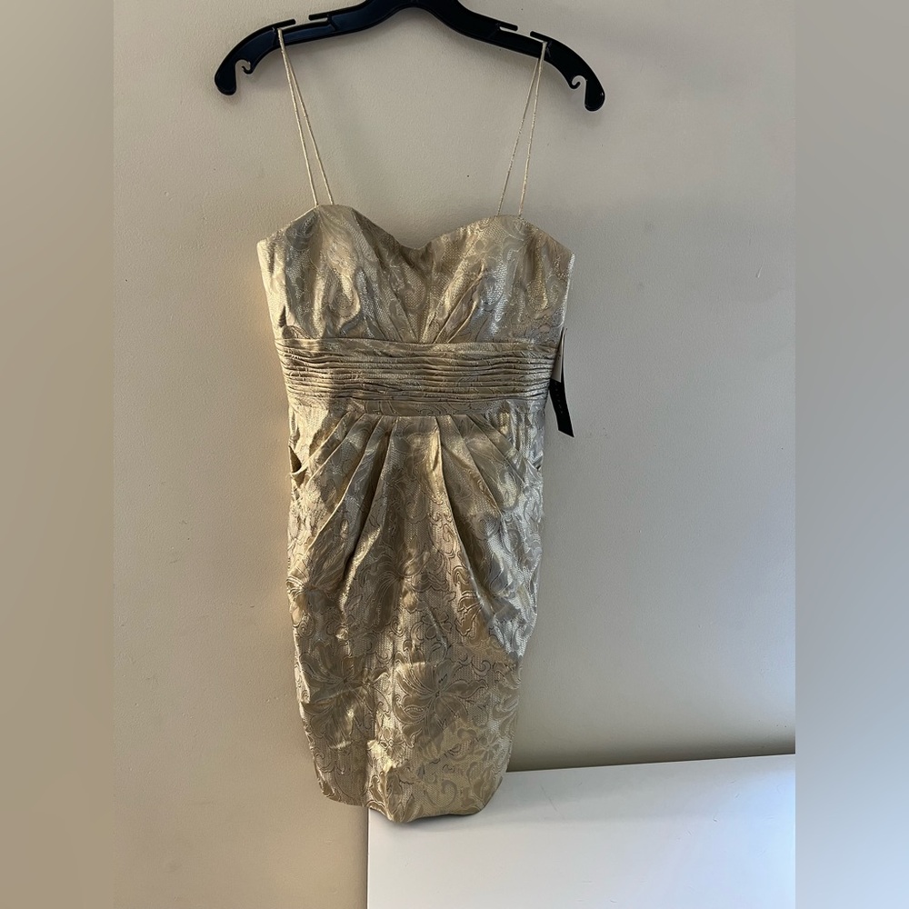Aidan Mattox Elegant Gold Dress